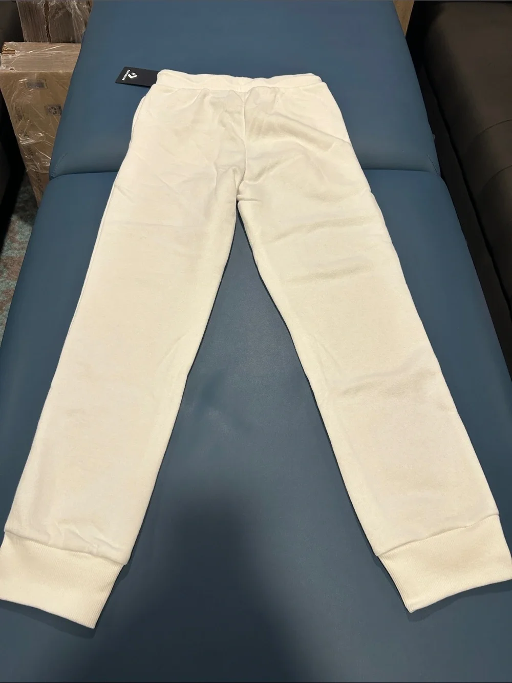 NWT- Converse White Joggers with Blue 'ALL STAR' and Red Star Size M- 10-12